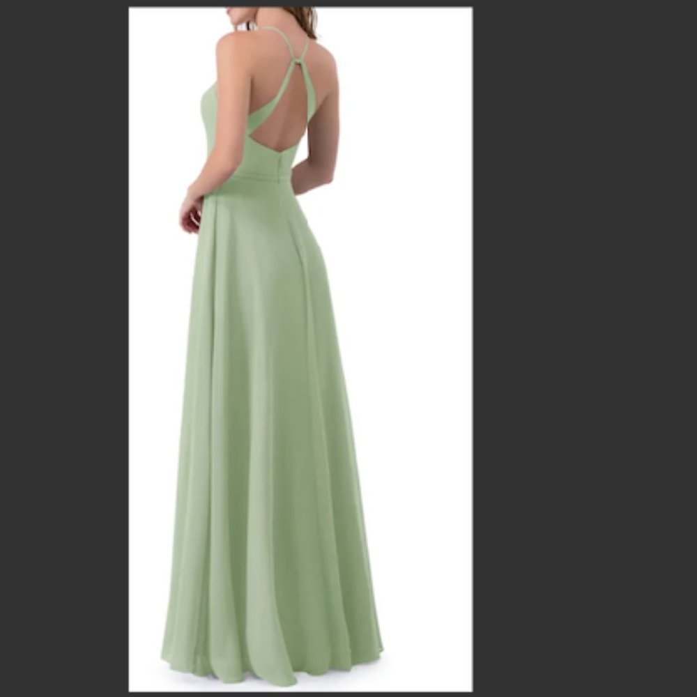 Azazie Bree Dusty Sage Bridesmaid Dress